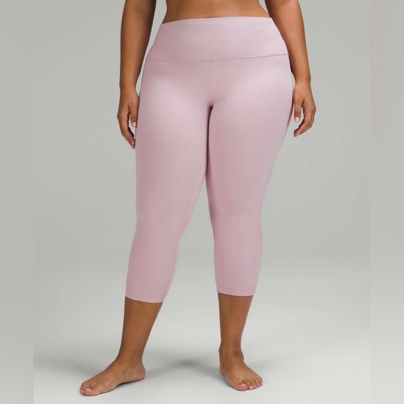 Lululemon Light Pink Align High Rise Crop 23" Sport Leggings Women’s Size 10 - Picture 4 of 7